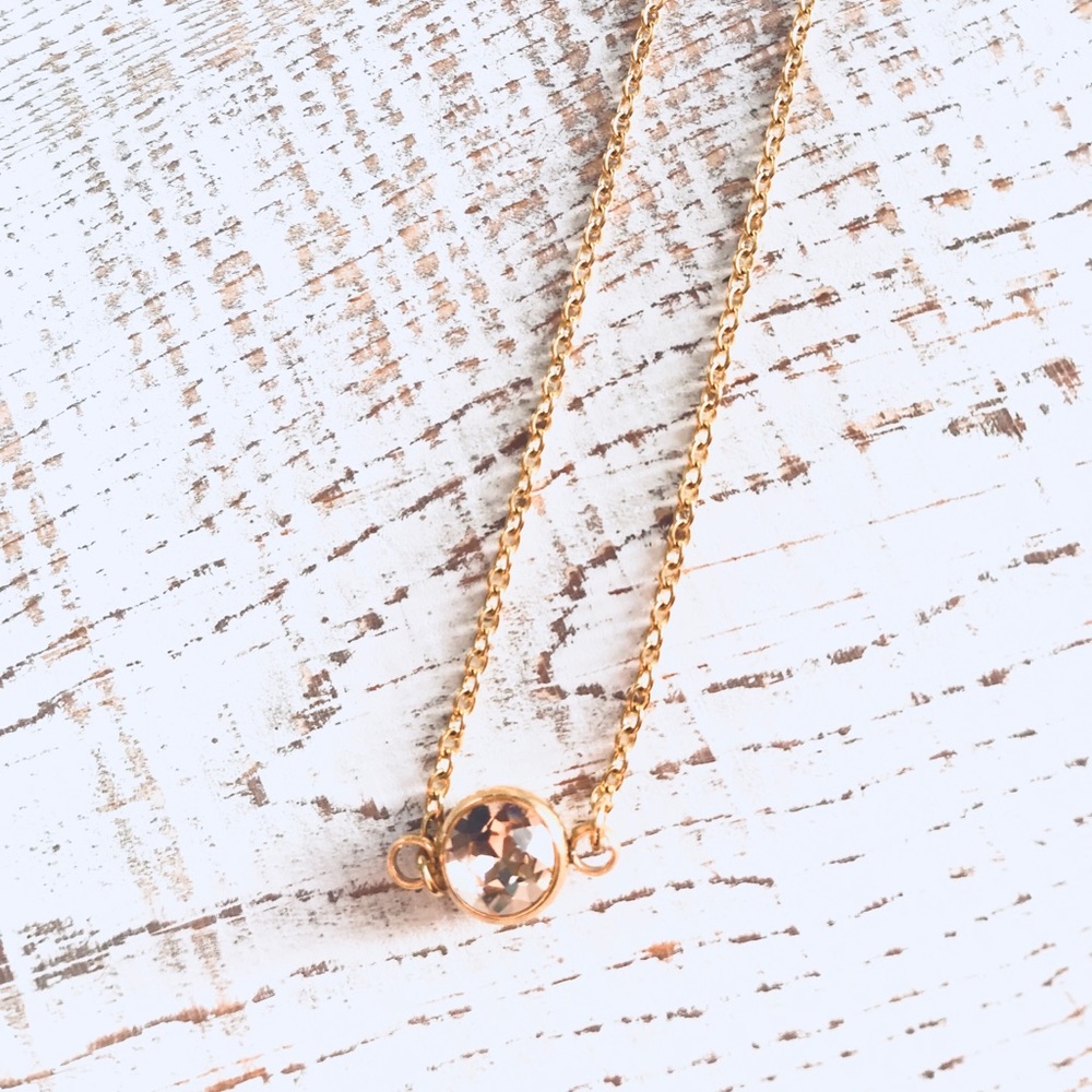 Dainty Rose Crystal necklace